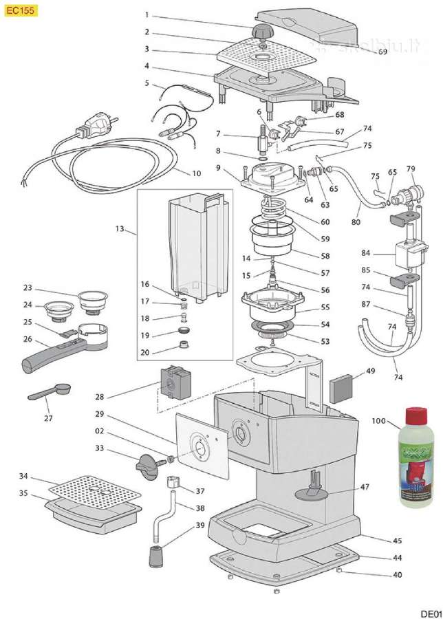 Delonghi Ec155 kavos aparato naudotos dalys - nuotraukos Nr. 15