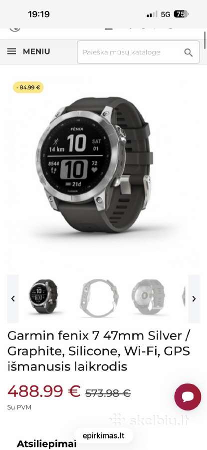 Parduodamas naujas garmin fenix 7 47mm