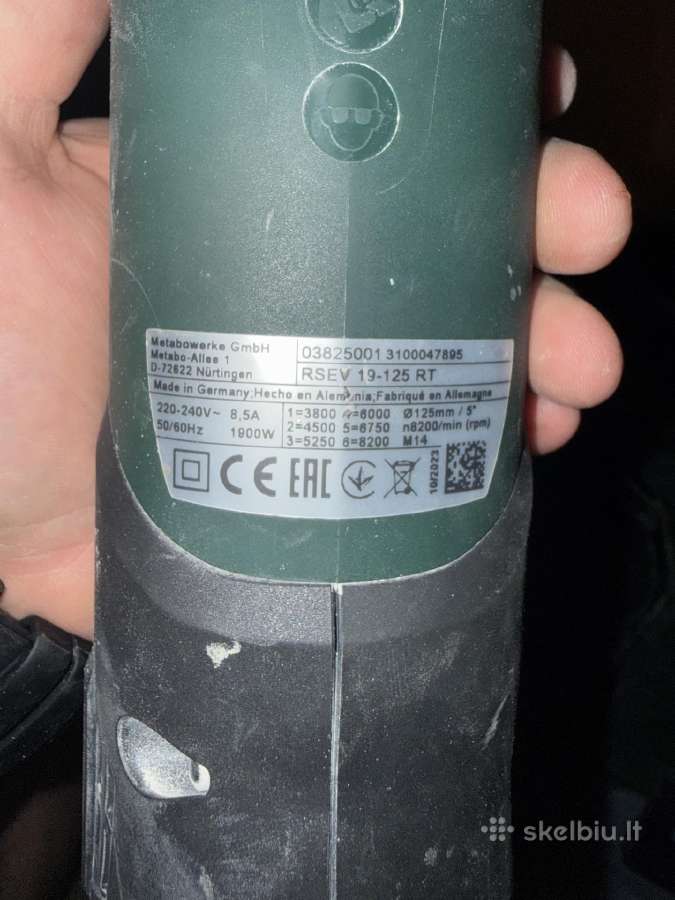 Metabo Rsev 19-125 Rt betono šlifuoklis 1900w - nuotraukos Nr. 4