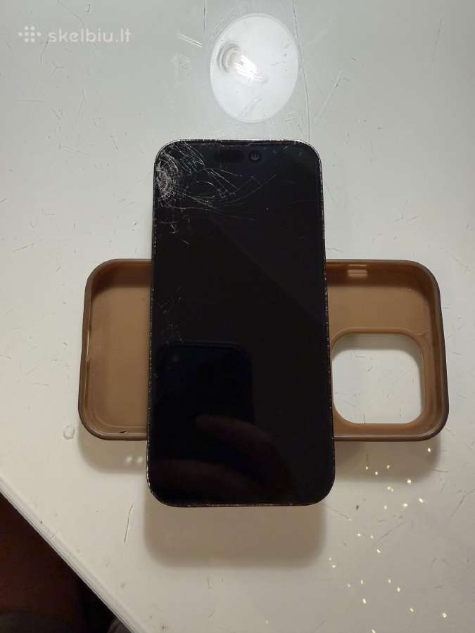 iPhone 14 Pro Space Black – veikiantis, skilęs ekr