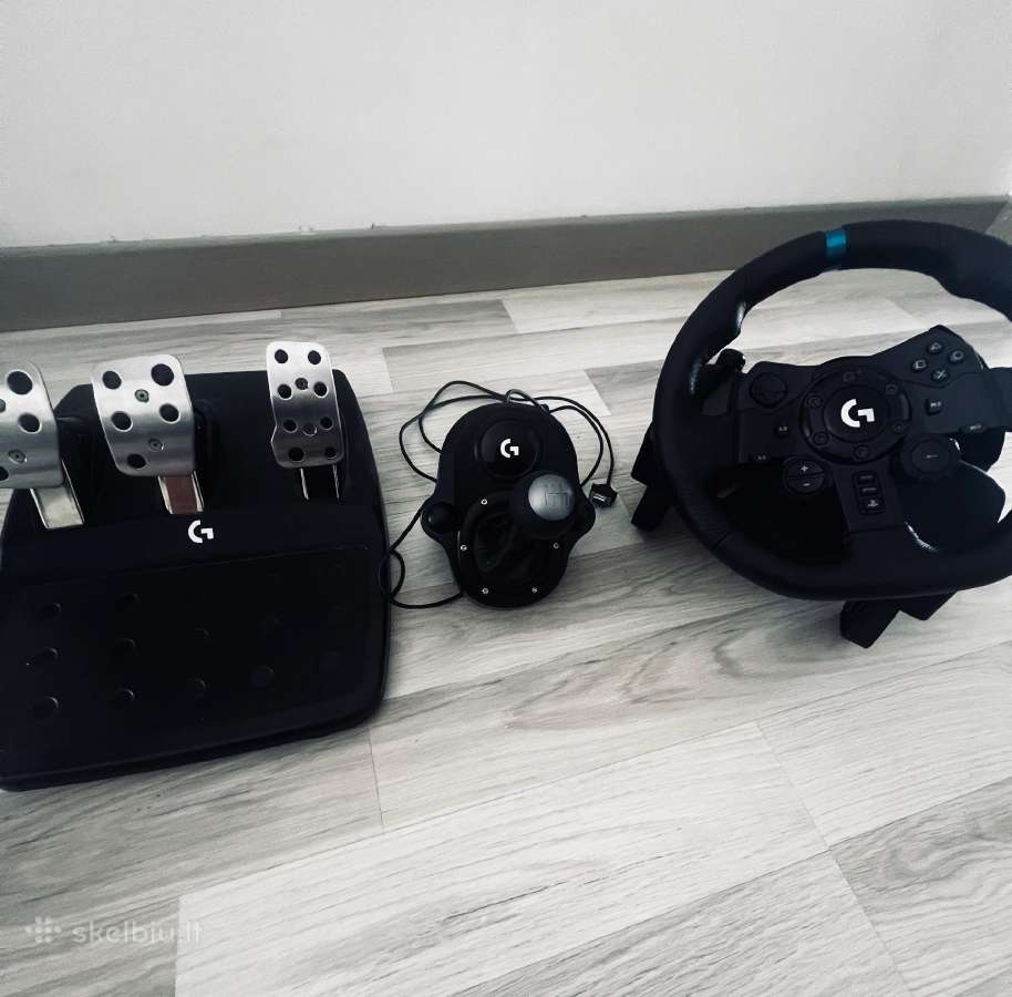 Logitech G923 + Driving Force Shifter (ps5/ps4/pc) - nuotraukos Nr. 7