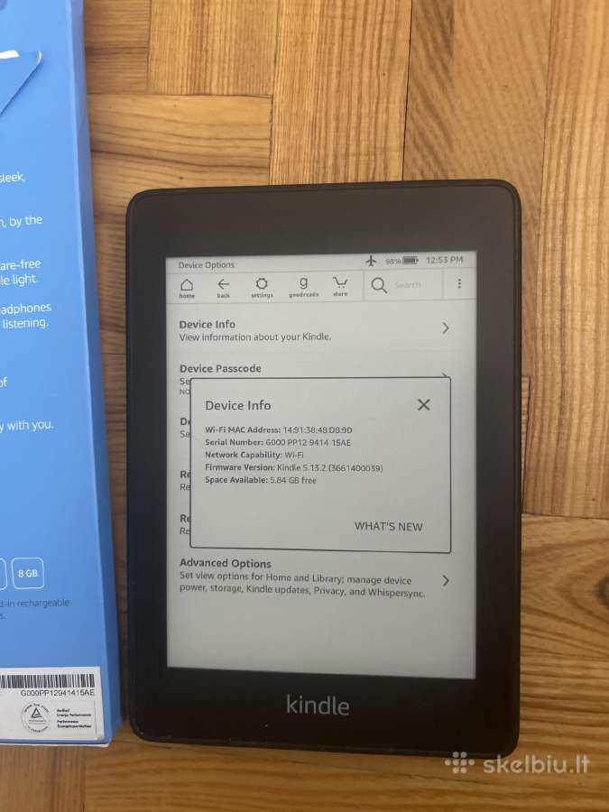 Kindle paperwhite - nuotraukos Nr. 2
