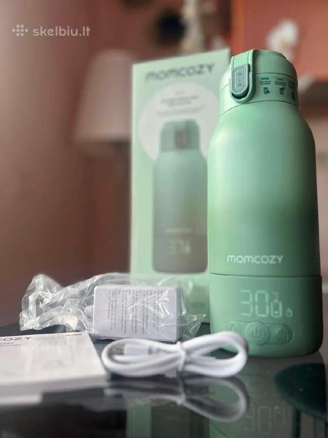 Naujas nešiojamas „momcozy“ buteliukų šildytuvas