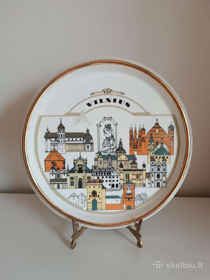 Vintažinė porcelianinė Jiesios lėkštė Vilnius - nuotraukos Nr. 3