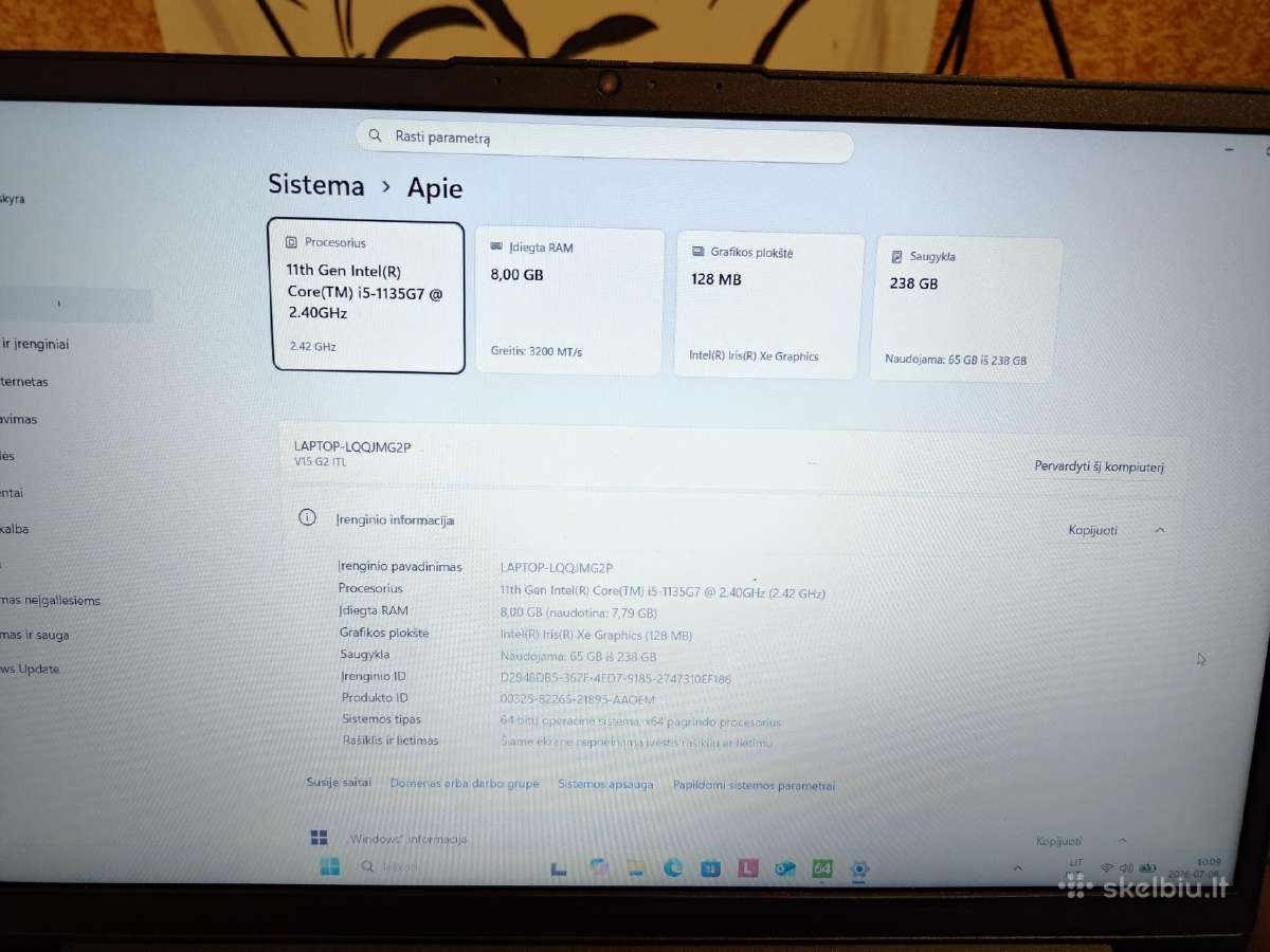 Lenovo V15 G2,15.6"fhd - nuotraukos Nr. 8