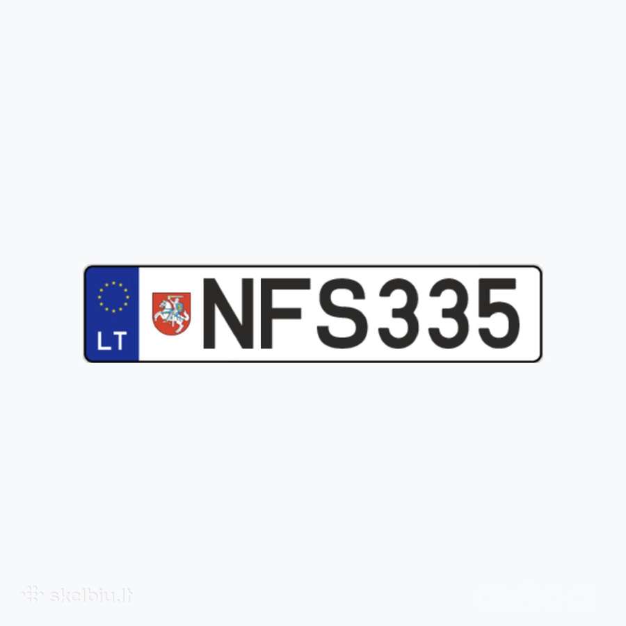 Valstybiniai numeriai Nfs335