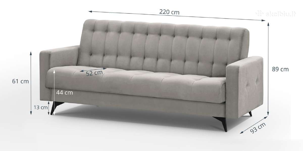 Minkšta sofa-lova „gemi“ su dėže patalynei - nuotraukos Nr. 4