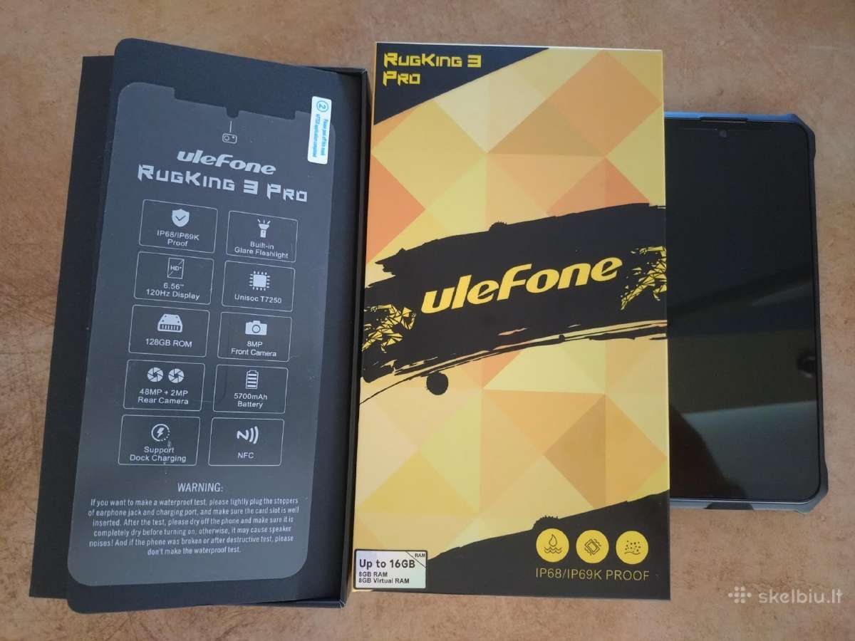 Telefonas Ulefone Rugking 3 Pro/8/128gb (nenaudota
