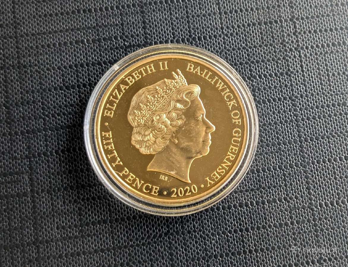 Gernsis (Guernsey - UK) 50p Lėktuvai 2020 m. - nuotraukos Nr. 2