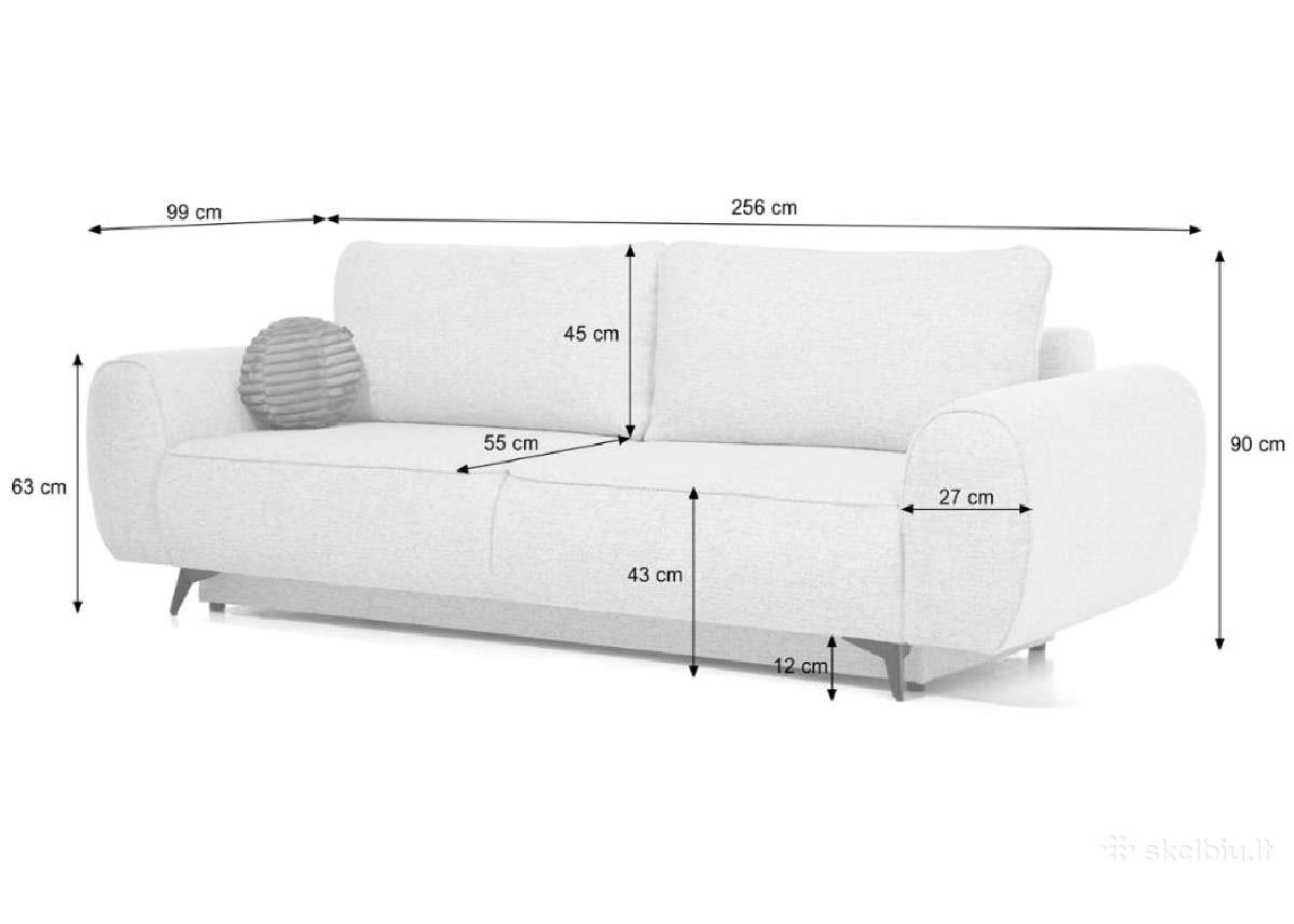 Minkšta sofa/sofa-lova su daiktadėže „Vincent" - nuotraukos Nr. 3