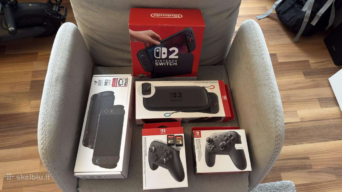 Nintendo Switch 2+ 2 pro pultai + Zelda žaidimai