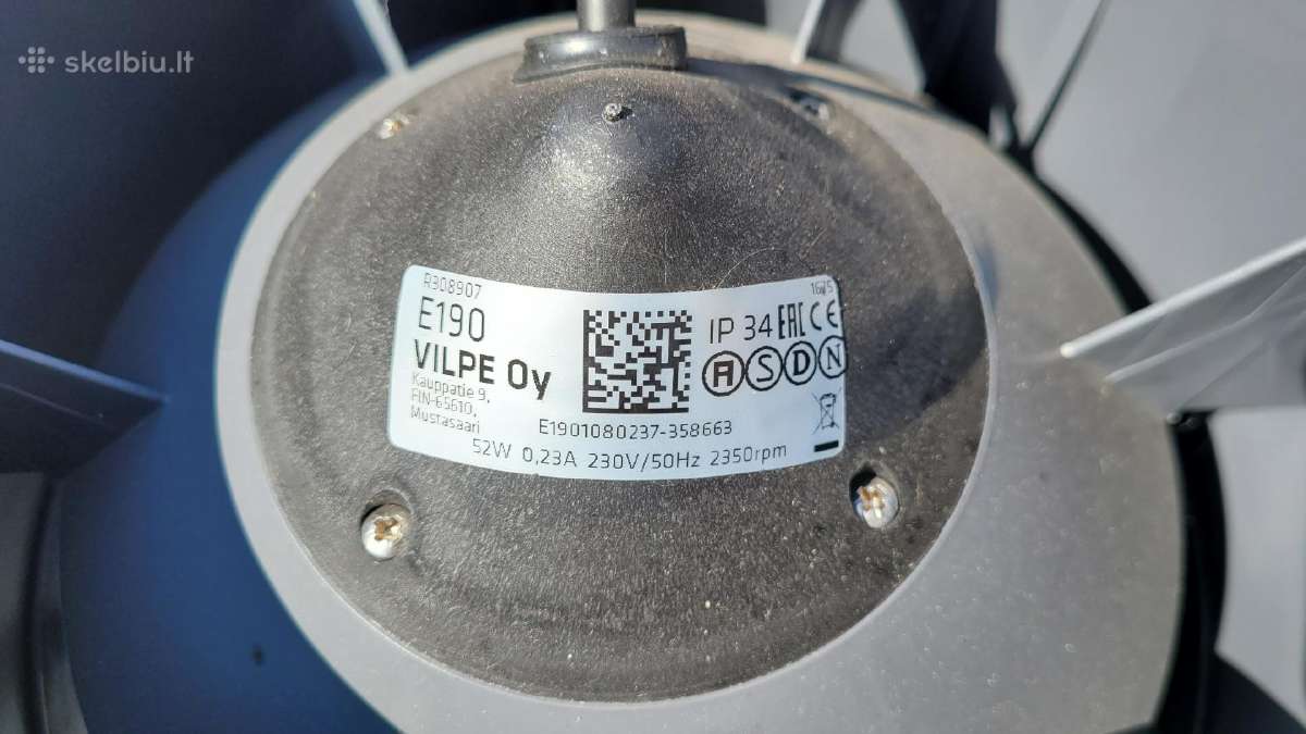 Vilpe ventiliaciniai kaminėliai 125 mm. Vilpe E190 - nuotraukos Nr. 8