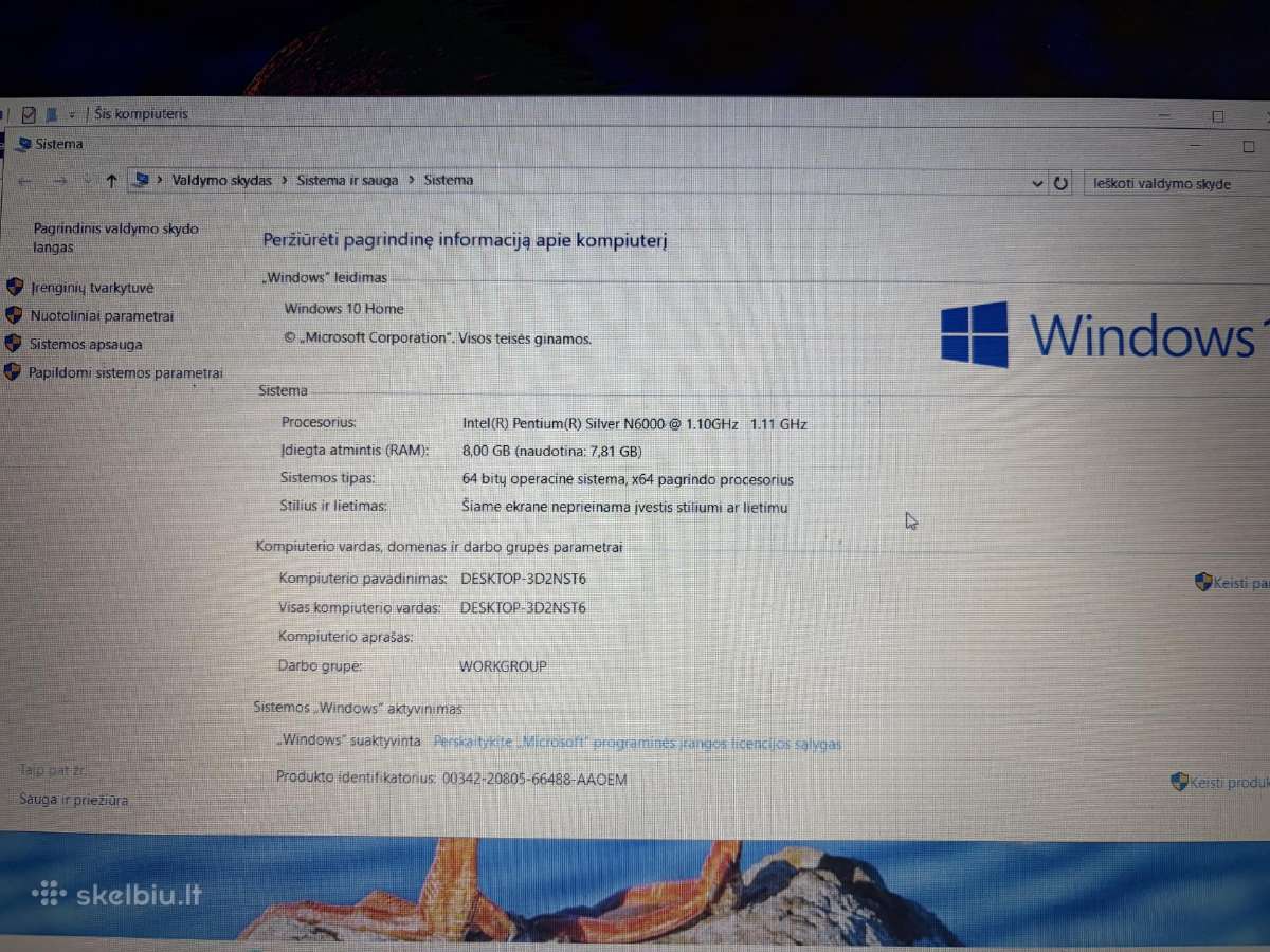 Pilnai veikiants laptopas