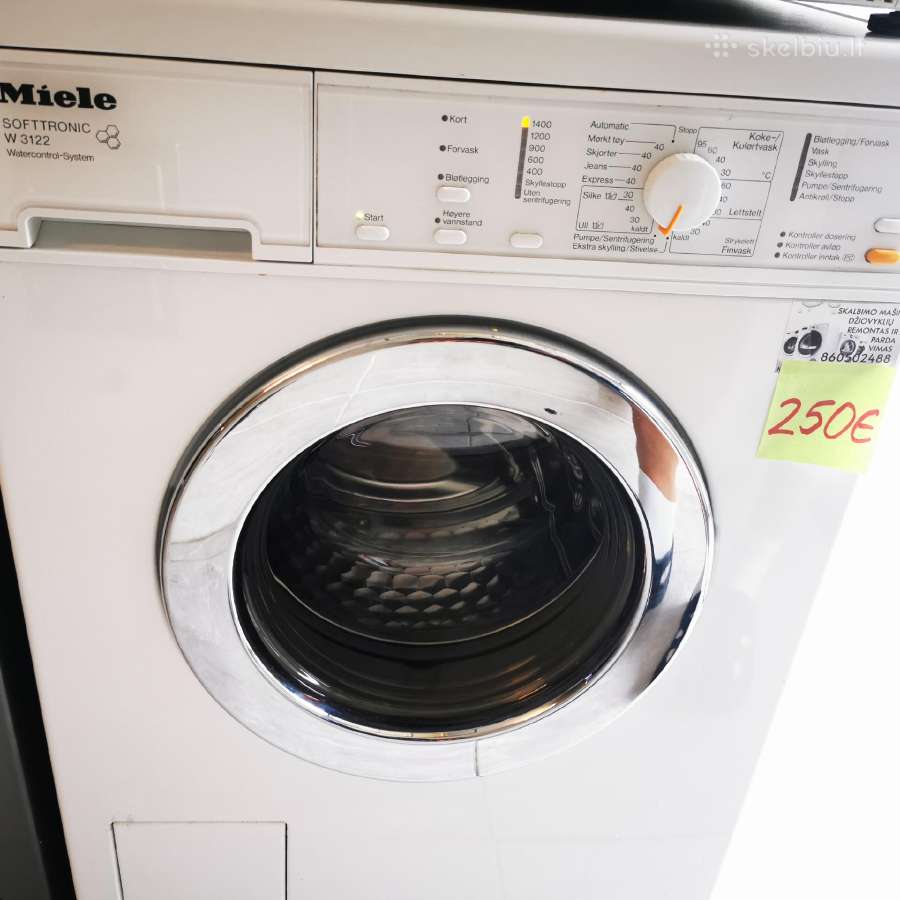 Skalbimo mašina Miele su koriniu būgnu