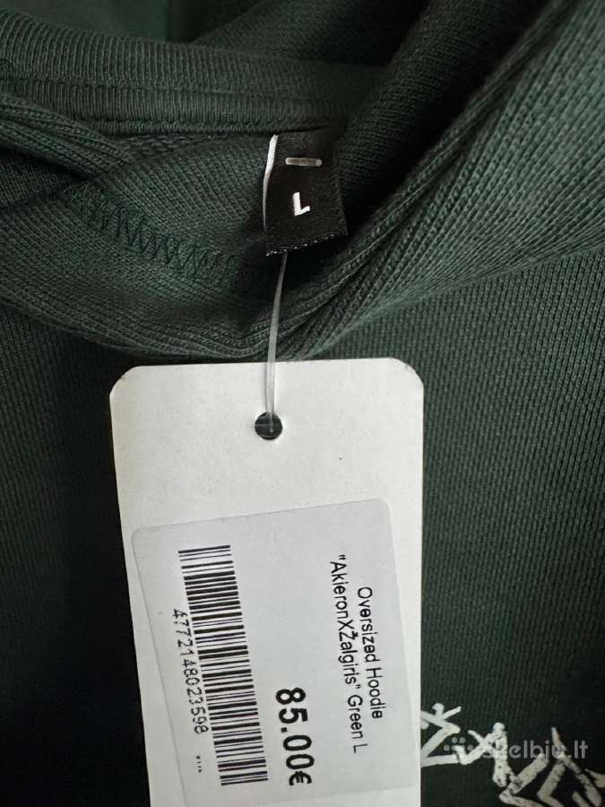 Zalgiris X Akieron Oversized Hoodie Dydis L Naujas - nuotraukos Nr. 4