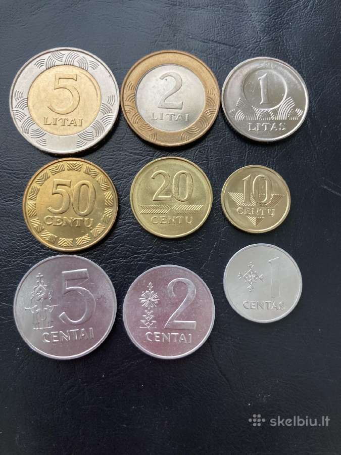 Lietuviškų monetų komplektas
