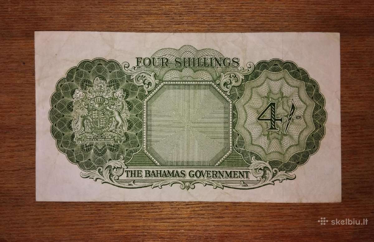 Bahamų 4 šilingu banknotas - nuotraukos Nr. 2
