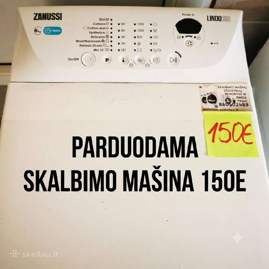 Skalbimo mašina Zanussi 6kg A++