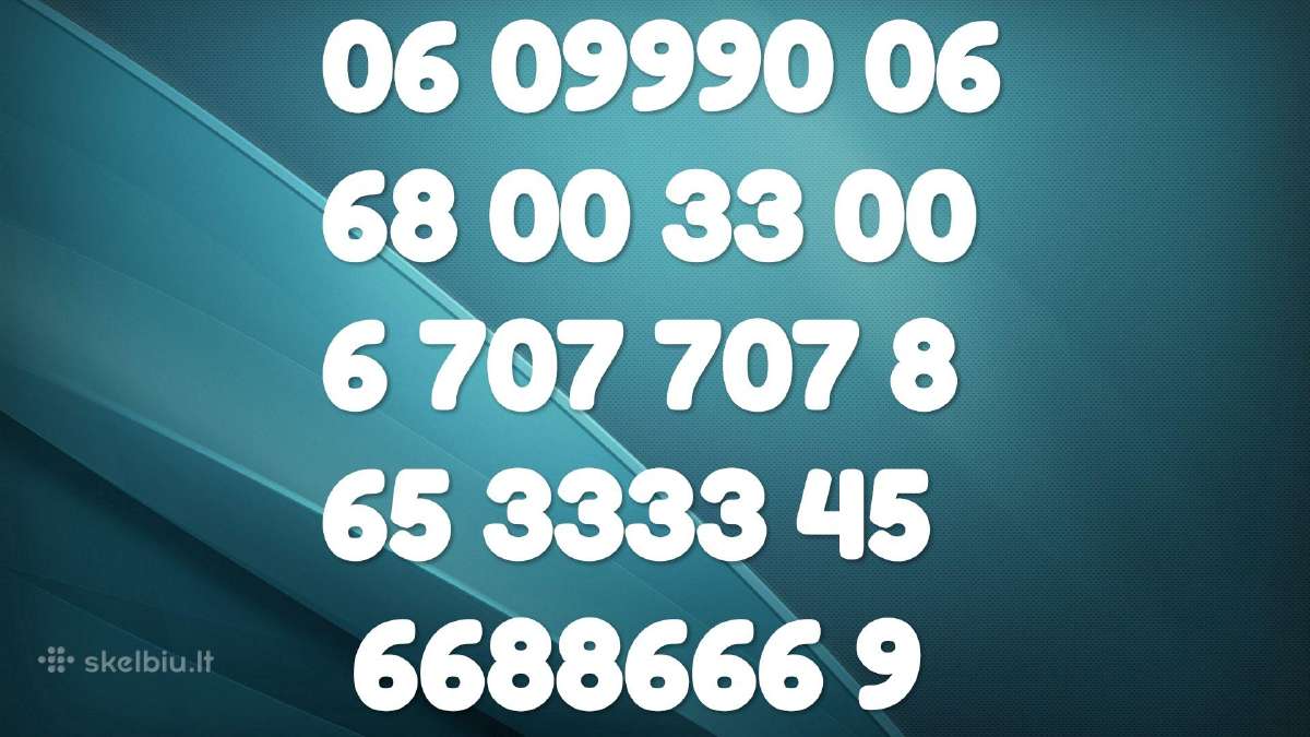 Gražūs VIP numeriai po 90€, 01110,08880,7777,09990 - nuotraukos Nr. 3