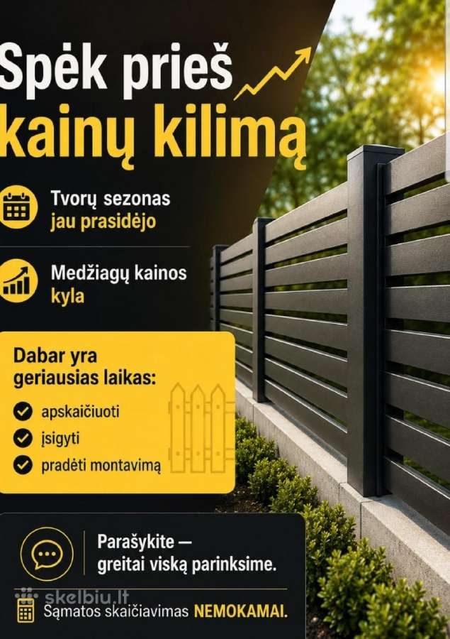 *Segmentiniu tvorų ir vartų montavimas** - nuotraukos Nr. 7