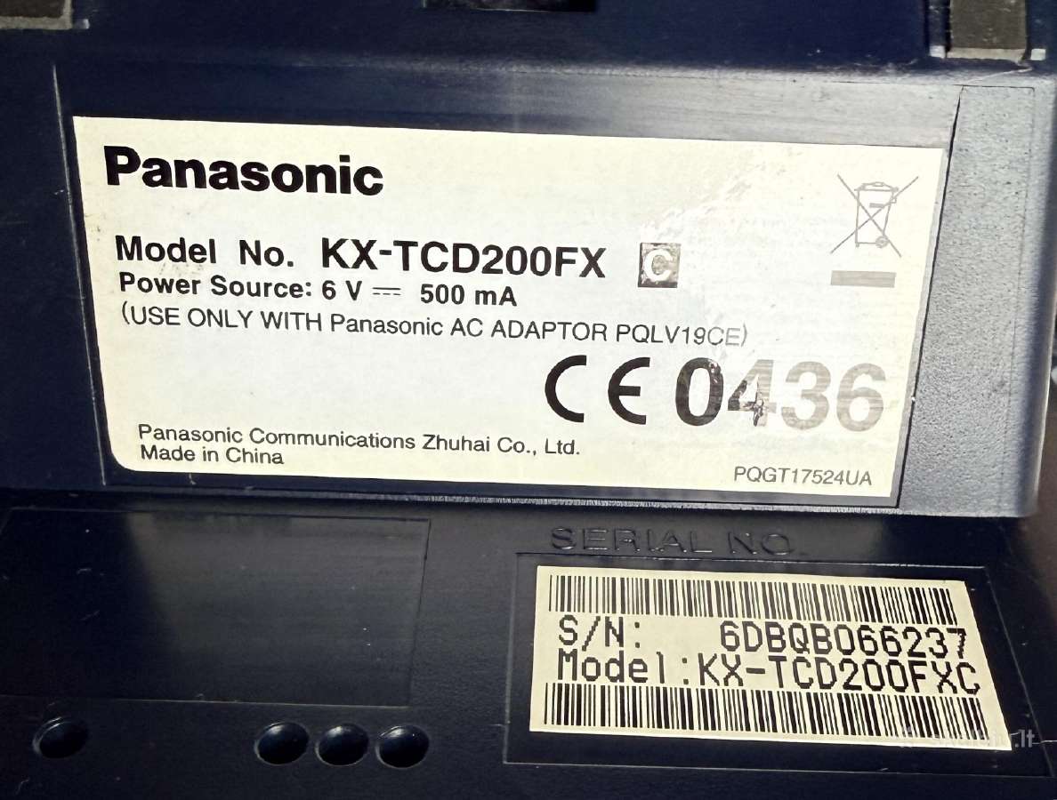 Stacionarus telefonas Panasonic - nuotraukos Nr. 4