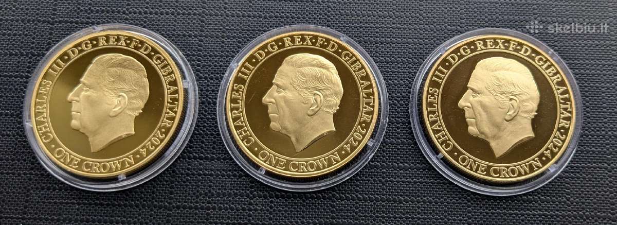 Gibraltaras, 2 pounds ir 1 crown (W. Churchill) - nuotraukos Nr. 4