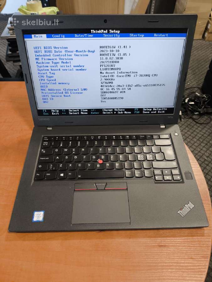 T470p Fhd Ips i7-7820hq 32gb 1tb SSD 7%