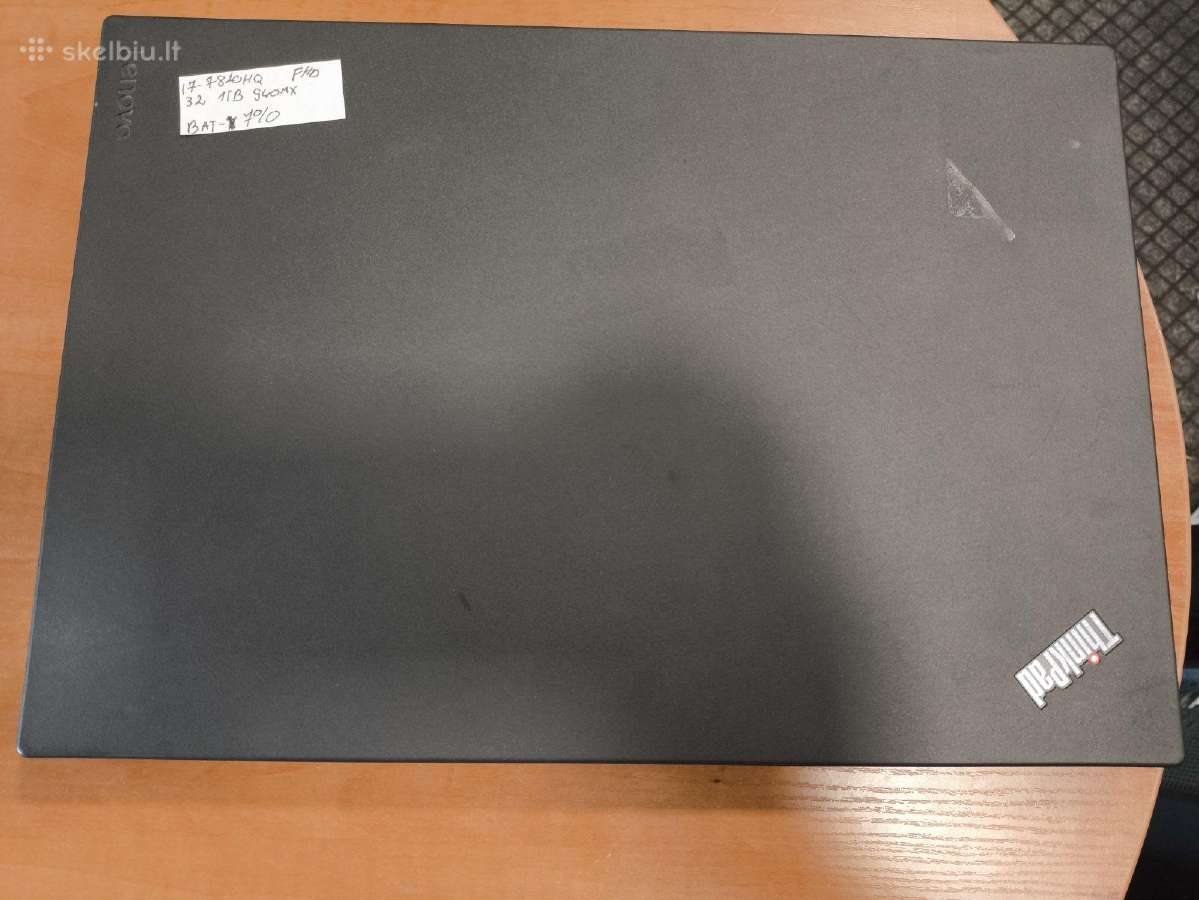 T470p Fhd Ips i7-7820hq 32gb 1tb SSD 7% - nuotraukos Nr. 3