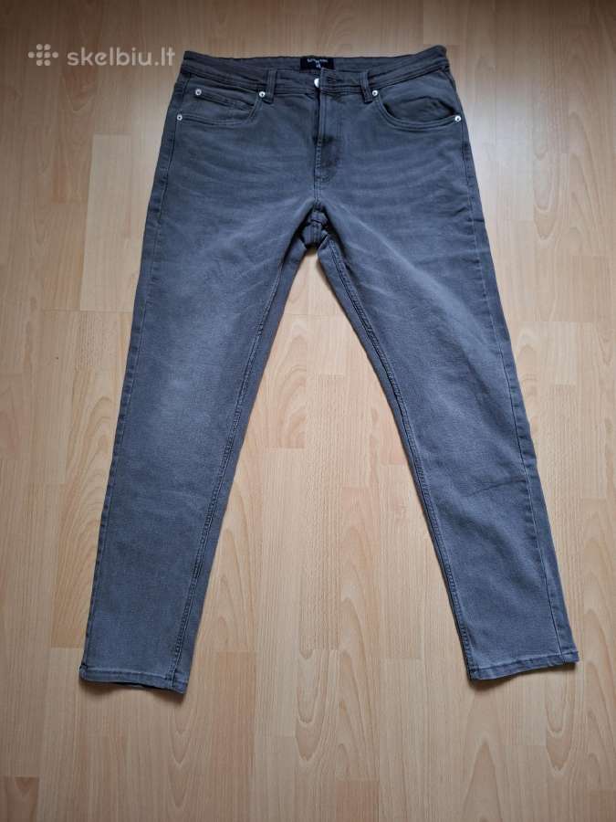 Slim fit pilki Sinsay džinsai