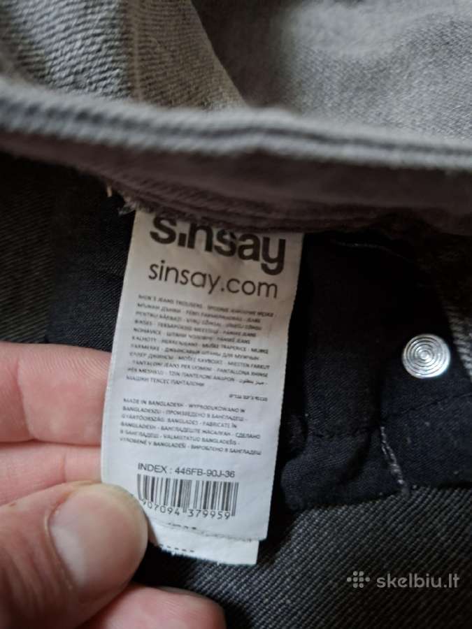 Slim fit pilki Sinsay džinsai - nuotraukos Nr. 3