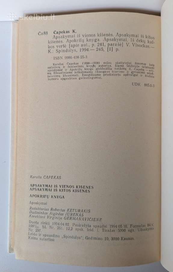K. Čapekas. Apokrifų knyga - nuotraukos Nr. 5