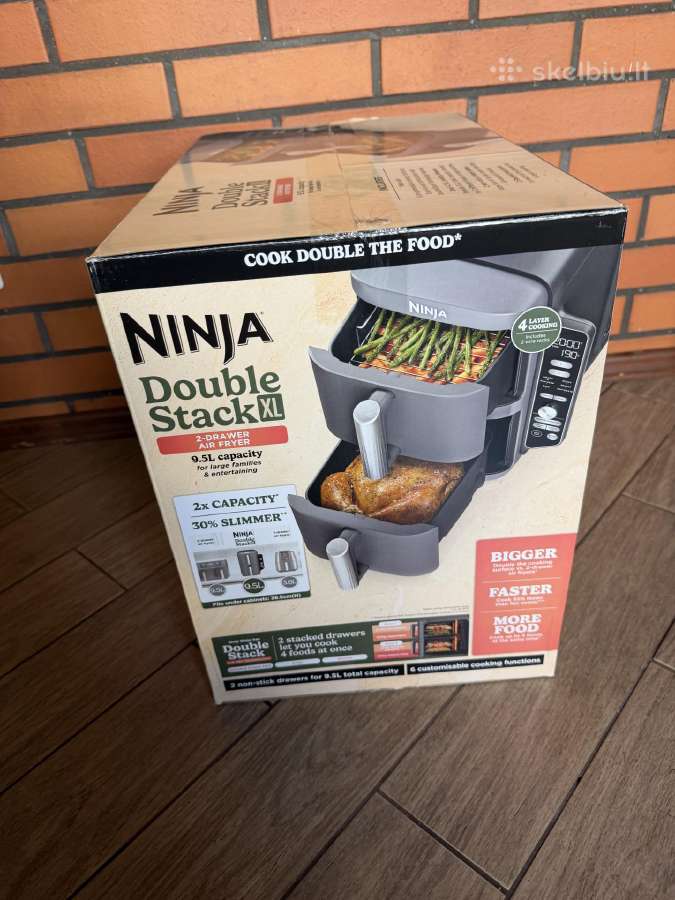 Karšto oro gruzdintuvė Ninja Double Stack XL, 9,5l