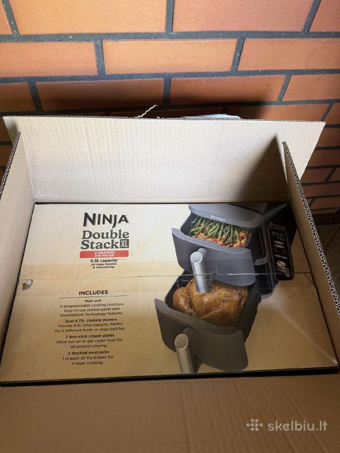 Karšto oro gruzdintuvė Ninja Double Stack XL, 9,5l - nuotraukos Nr. 6