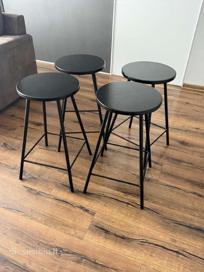 Loft Black pusbario (65cm) taburetė - nuotraukos Nr. 2