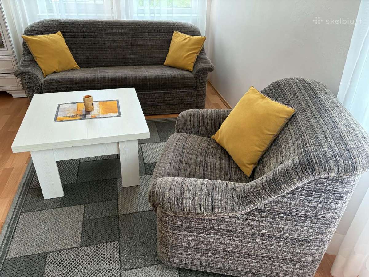 Parduodami vokiški minkšti svetainės baldai (3+2+1 - nuotraukos Nr. 2