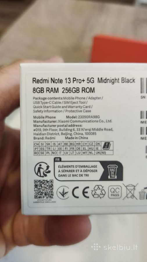 Redmi Note 13 Pro+ 5G, 8gb RAM, 256gb Rom - nuotraukos Nr. 3