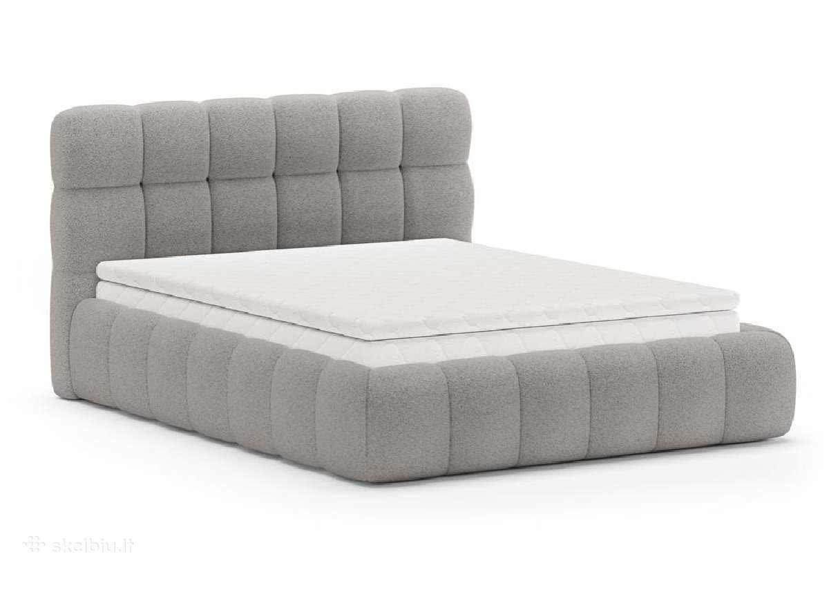 Lova “Klaud" 180x200cm su čiužiniu, patalynės dėže - nuotraukos Nr. 3