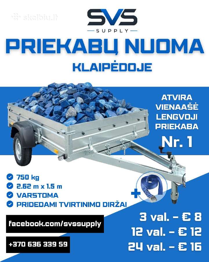 Priekabos nuoma Klaipėdoje