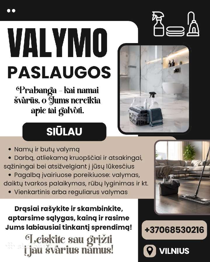 Valymo paslaugos Vilniuje