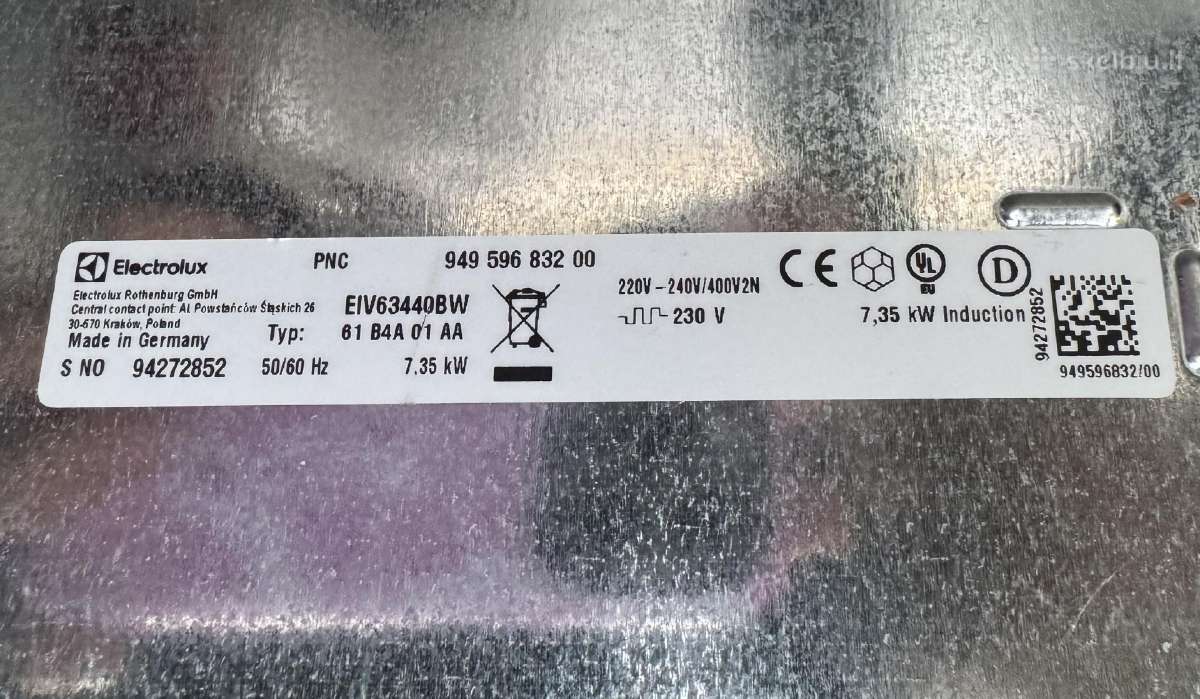 Electrolux kaitlentė balta - nuotraukos Nr. 2