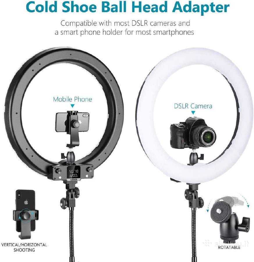 Apšvietimas Neewer Ring light + remote - nuotraukos Nr. 7
