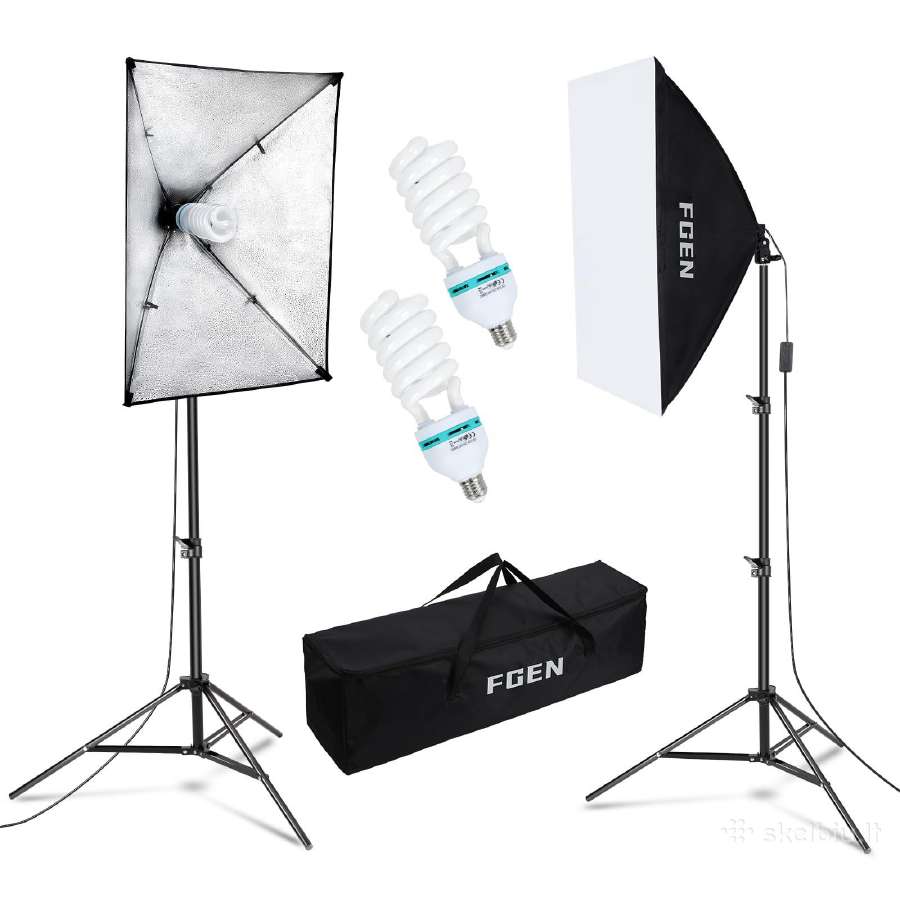 Softbox rinkinys 2x 135w stiprumo