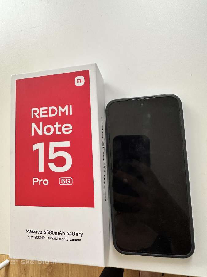 Xiaomi Redmi Note 15 Pro 256gb +dėklas+garantija