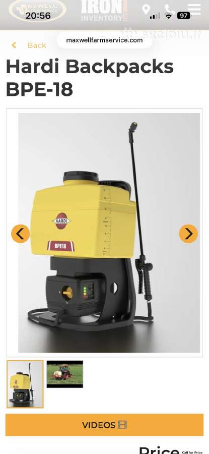 Hardi Bpe18 elektrinis purkštuvas
