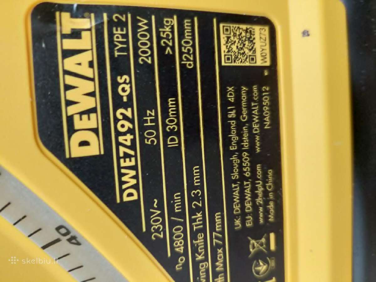 Išilginio pjovimo staklės Dewalt Dwe7492-qs - nuotraukos Nr. 5