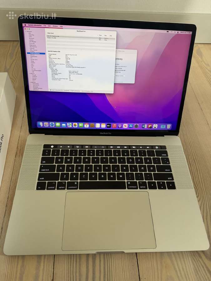 MacBook Pro 15 TB 2017 Quad-core I7 16/512gb - nuotraukos Nr. 5