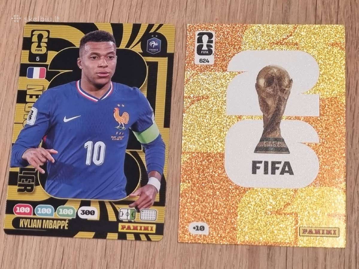 Panini Fifa World Cup Adrenalyn kortelės 5 ir 624