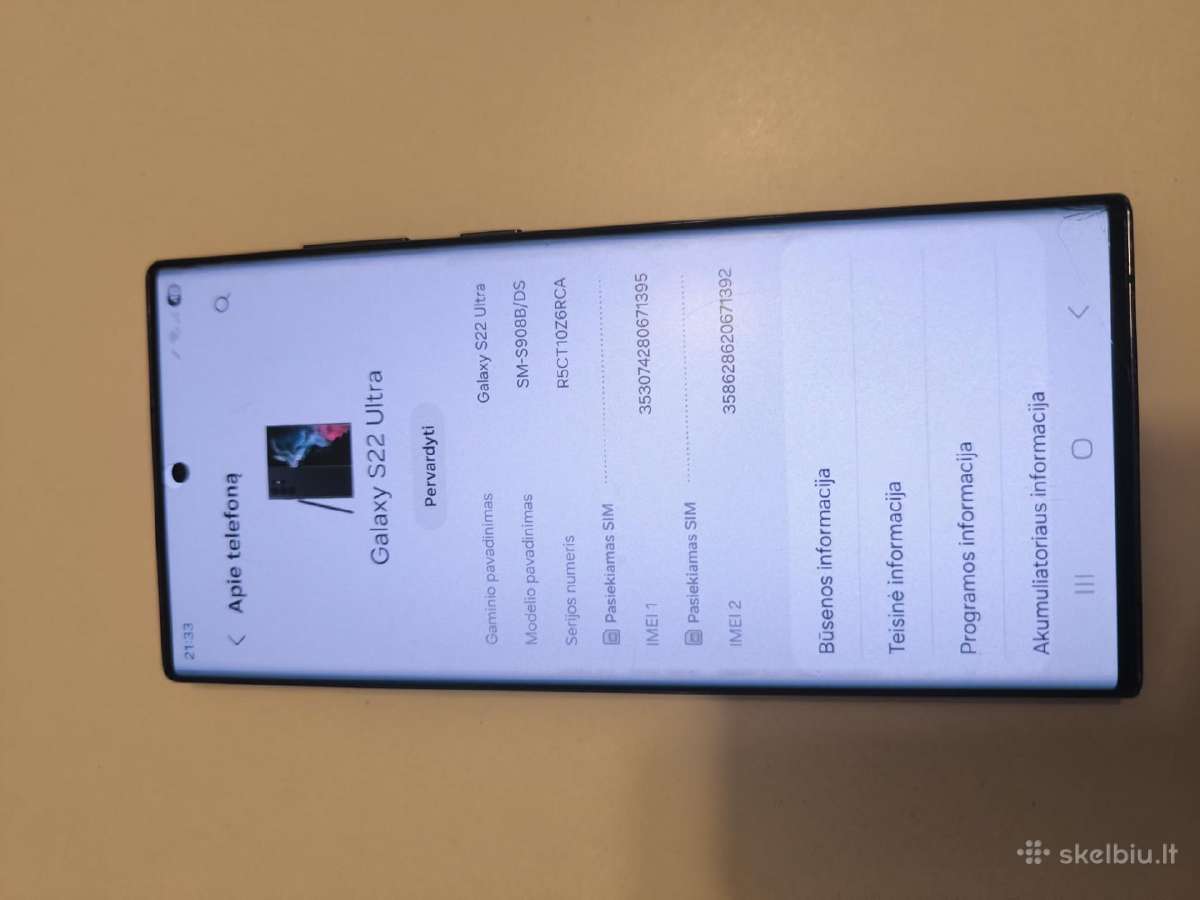 Samsung s22 ultra - nuotraukos Nr. 2