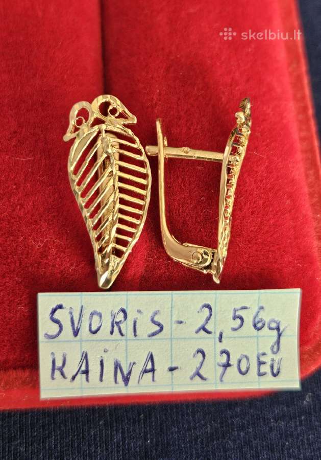 Ivairus auksiniai auskarai - nuotraukos Nr. 7