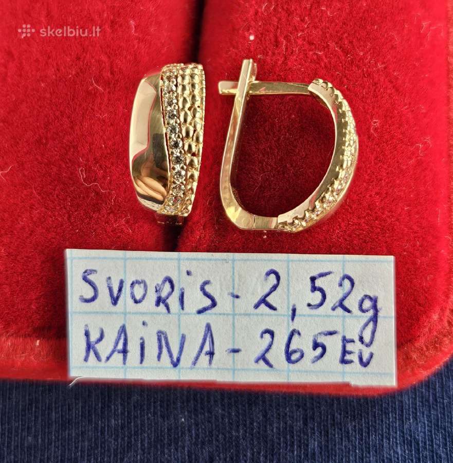 Ivairus auksiniai auskarai - nuotraukos Nr. 17